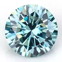 blue moissanite