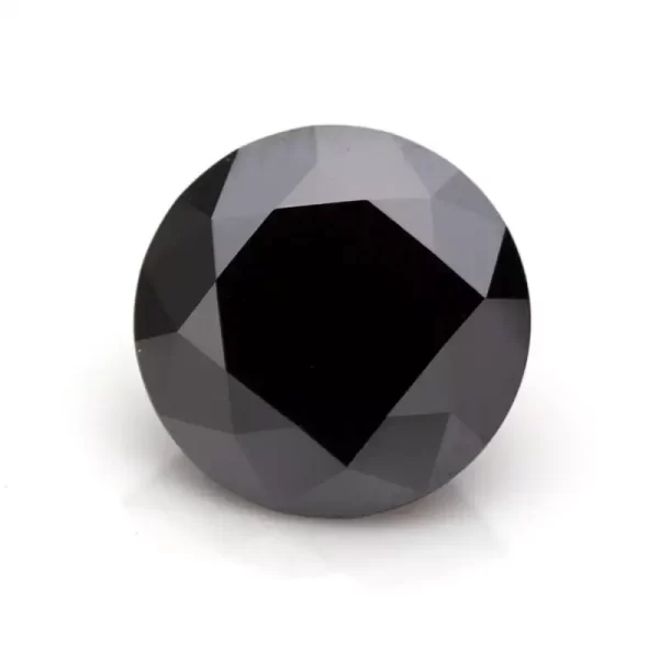 black round moissanite