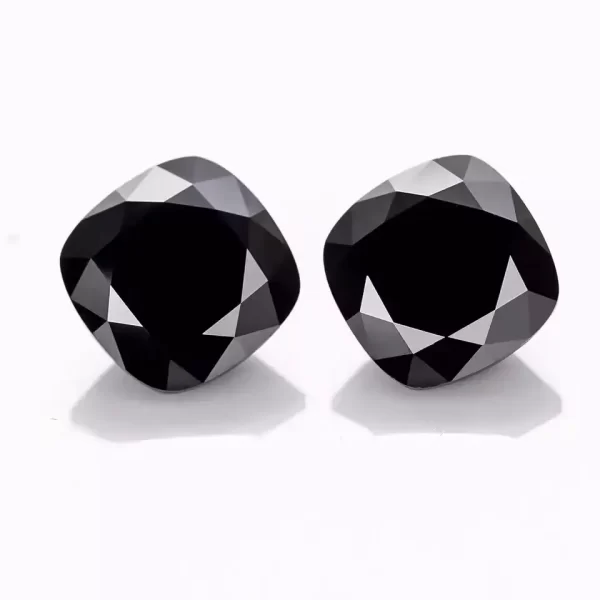 cushion black moissanite 3