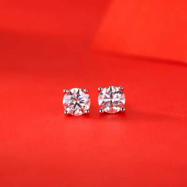 moissanite earrings studs 3