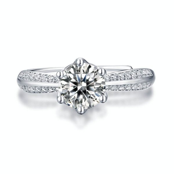 moissanite engagement band 2