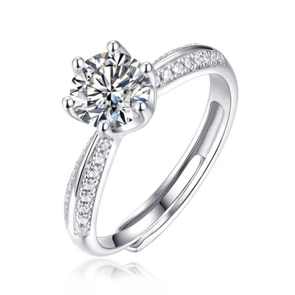 moissanite engagement band