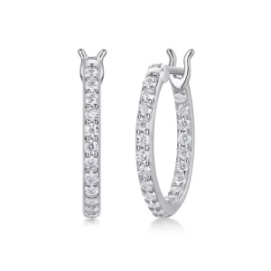 moissanite hoop earrings