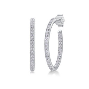 hoop moissanite earrings