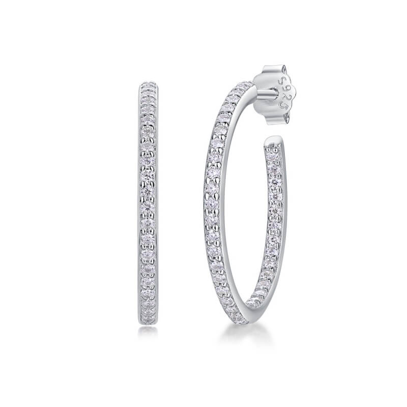 hoop moissanite earrings