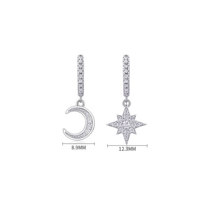 S925 Sterling Silver Popular Fashion Moissanite Drop Earrings For Women - Image 2