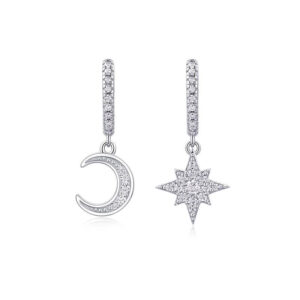 moissanite drop earrings