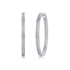 moissanite inside out hoop earrings